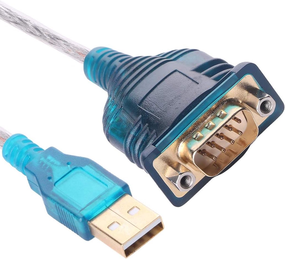 5FT USB naar RS232 Seriële Kabel Converter PDA DB9 Mannelijke 9 Pin Kabel Adapter voor Win 11 10 7 8.1 XP Vista Mac OS Linux