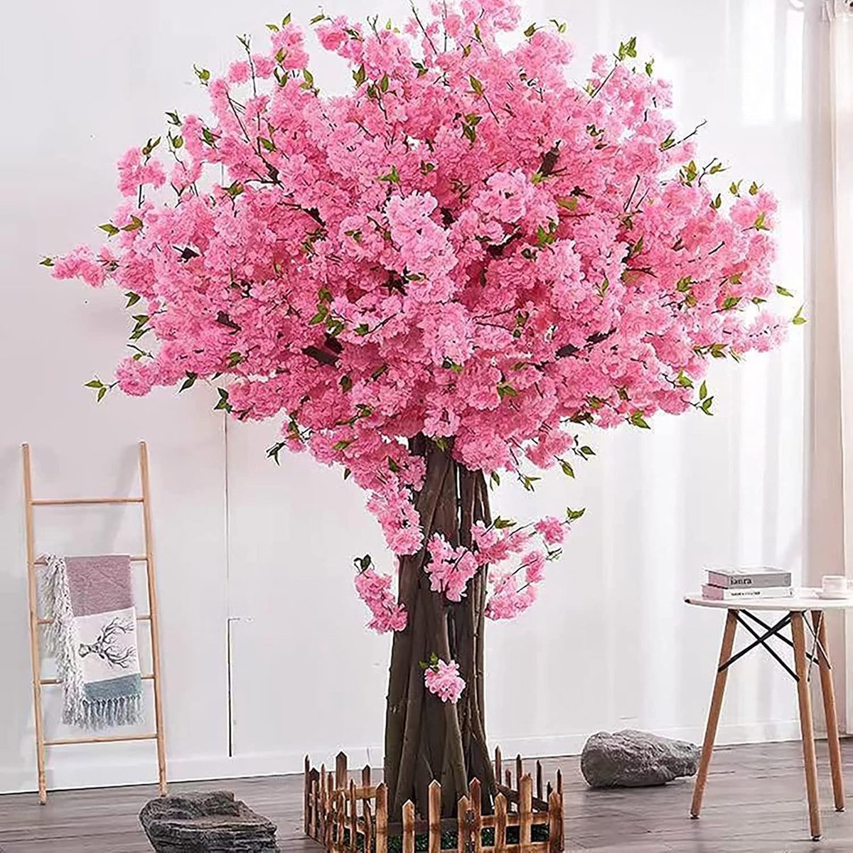 Kunstmatige Japanse Kersenboom Wensboom Nep Perzikboom Grote Plant Kersenbloesem Boom Nep Sakura Bloem Home Office Party Decor,Roze,1.8X1.5M