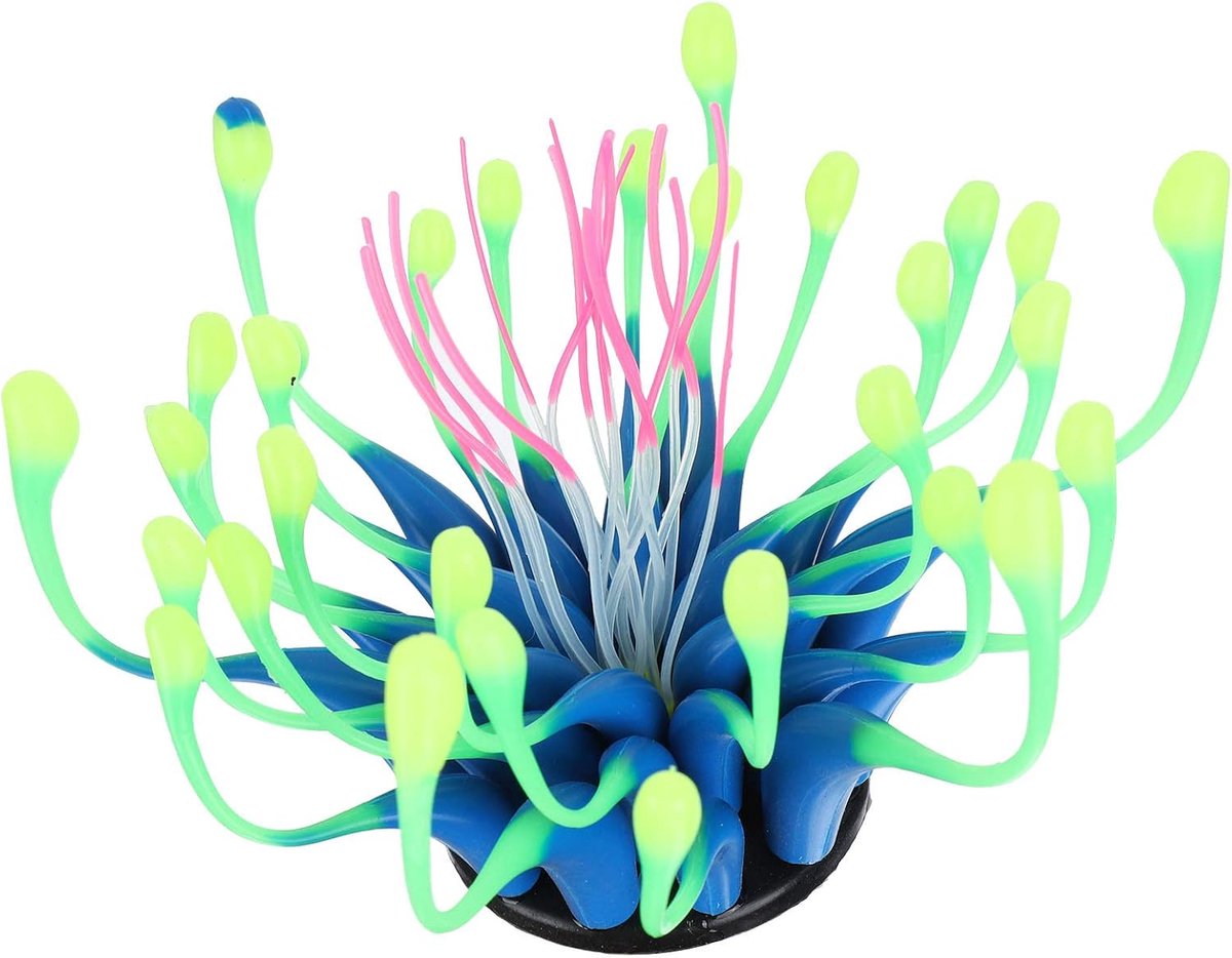 Koraalplantdecor Zachte siliconen koralen Simulatie Aquariumplant Aquarium Landschapsdecoratie Ornamenten(Blauw)
