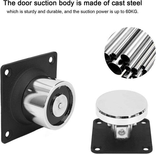 12V/24V Elektromagnetische Deurhouder voor Houten Deuren 132.3lb Sterke Sucti Deurstopper Elektrische Deurstopper Magnetische Houder voor Ulti Deurzuiging. — afbeelding 3