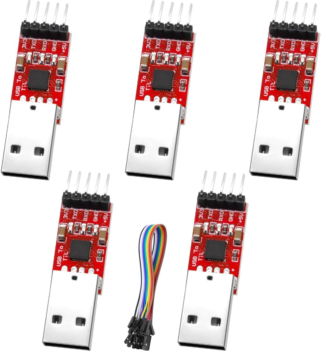 Seriële convertermodule USB UART converter voor 3,3 V en 5 V met jumperkabel compatibel