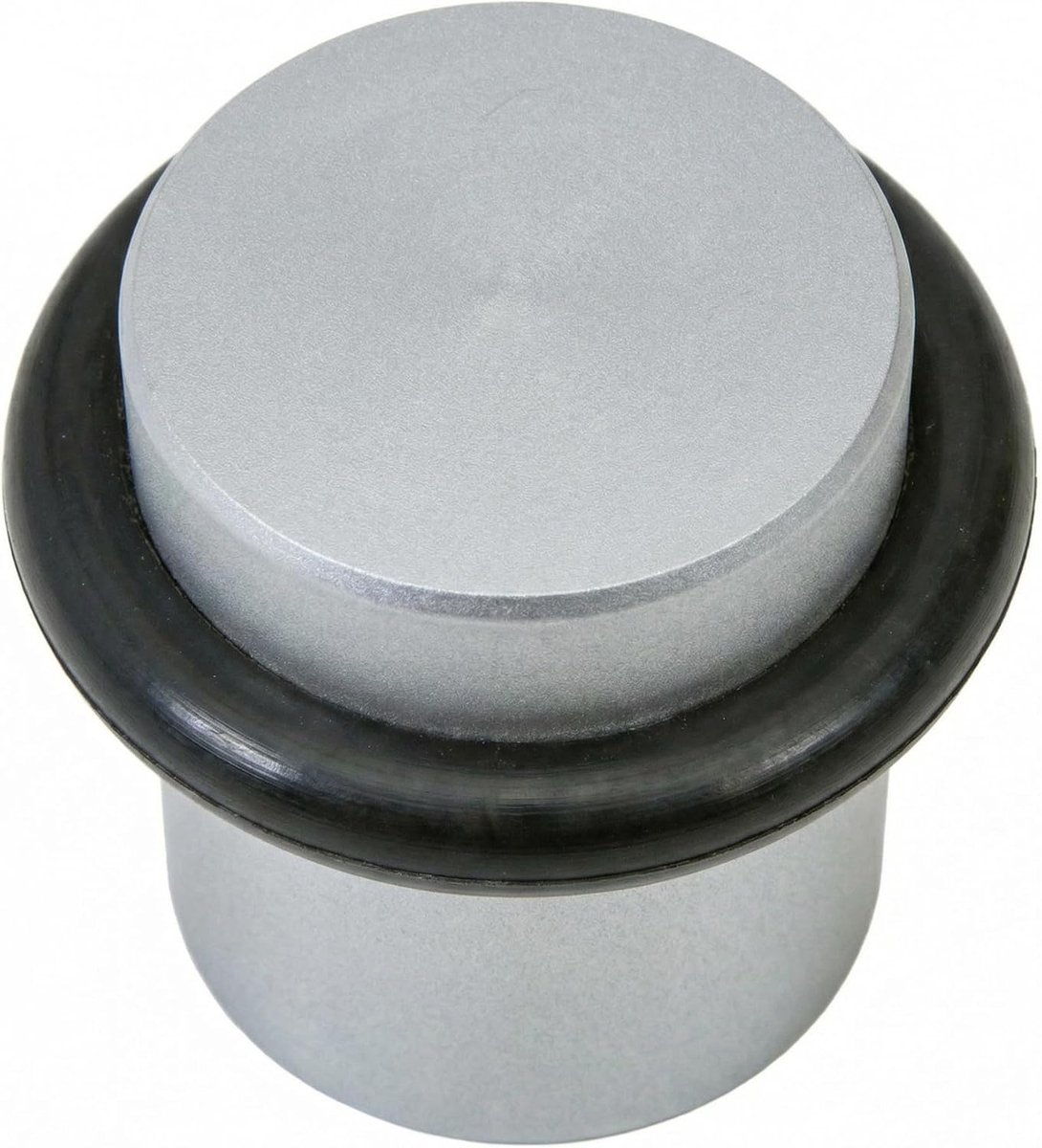 Set van 2, roestvrij staal, gesatineerd, 25/30 mm, deurbuffer, wandbuffer voor muur en deur, roestvrij, moderne deuraanslag