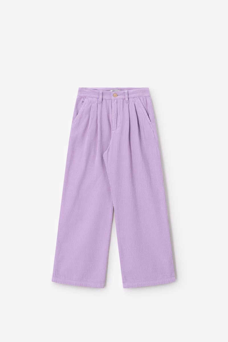 Sissy-Boy - Lichtpaarse corduroy high waist wide leg broek