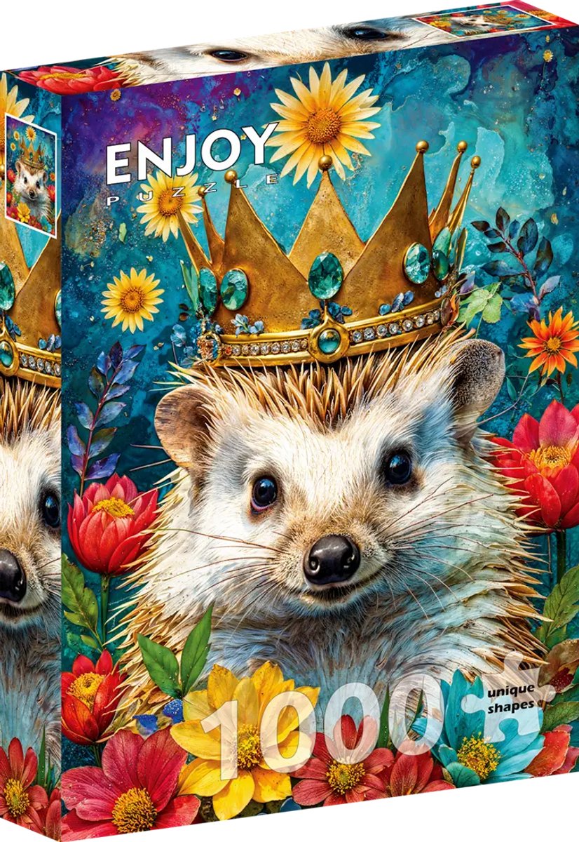 Enjoy Puzzle dieren puzzel Crowned Hedgehog 1000 stukjes karton.