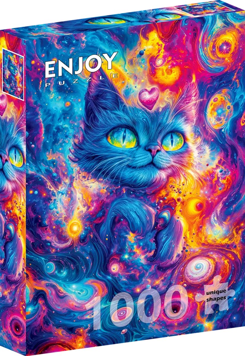 Enjoy Puzzle legpuzzel Cosmic Cat 1000 stukjes - katten puzzel volwassenen.
