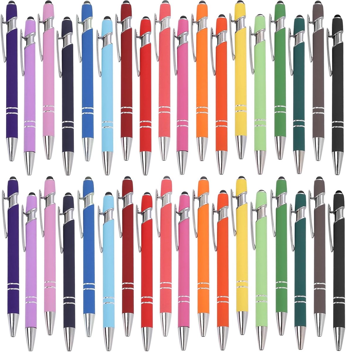 Balpennen met touchpe, hoogwaardige balpen, 2-in-1 styluspen, invoerpen, meerkleurige pennen, intrekbare pennen voor school, schoolbenodigdheden, kantoor en huishouden