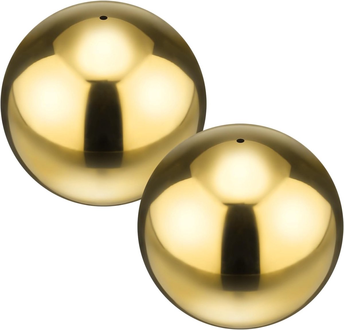 Tuinbollen voor in de tuin, 10 cm, 201 roestvrij staal, holle spiegel, reflecterende drijvende bal voor tuin, vijver, huis, tuin, buitendecoratie [goud]