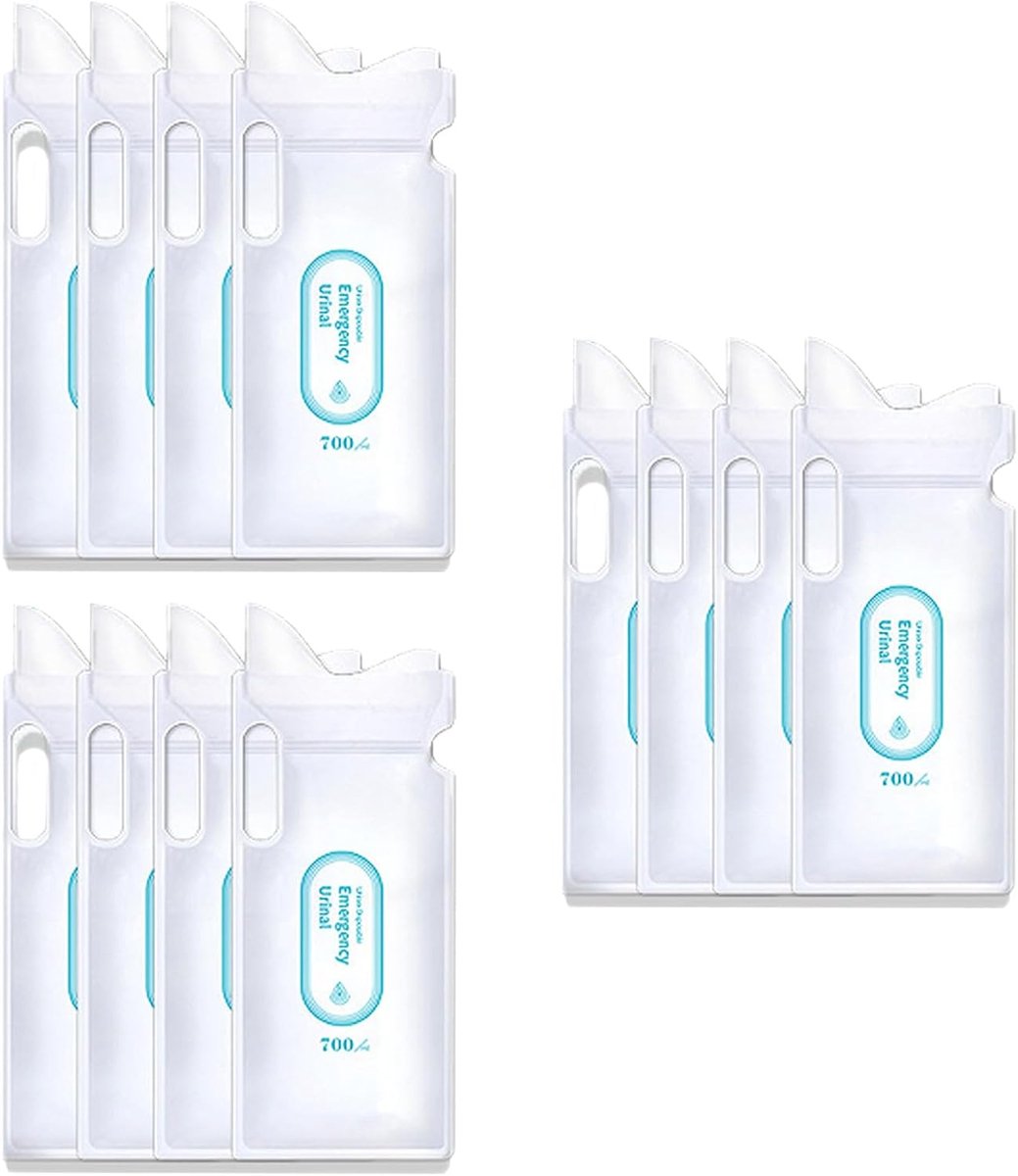 12 Stuks 700 ML Draagbare Urinezak, Noodtoilet Plaszakken, Wegwerp Urinezakken, voor Noodgevallen, Camping, Reizen, Uniseks