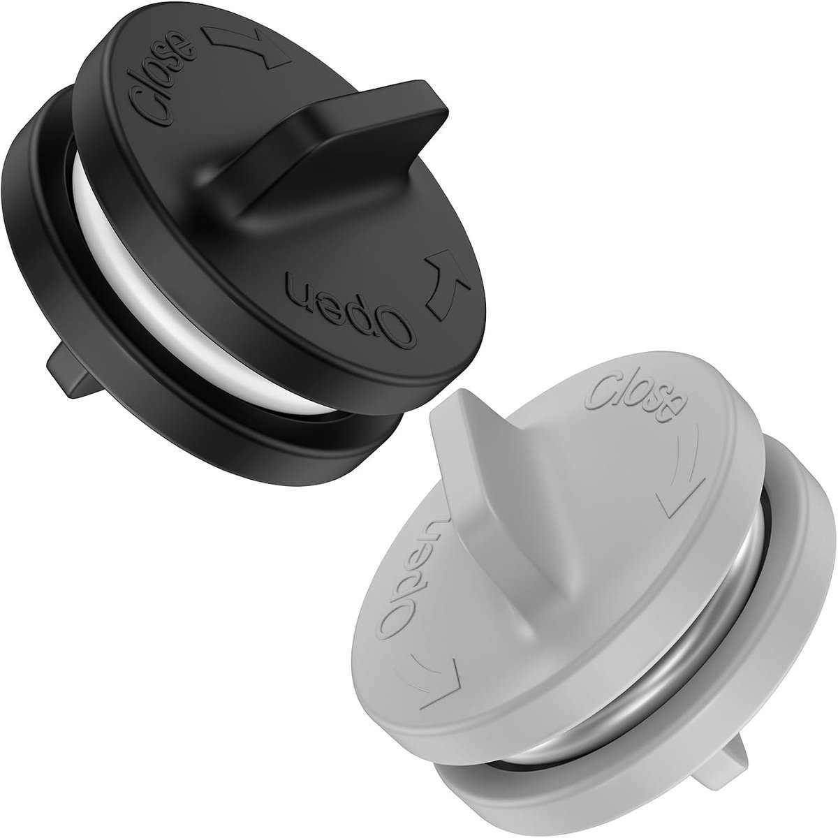 Precisie Ba-ttery Cover Removal en Reassembly Tool voor AirTag, Easy Twist Opener voor CR2032 Coin Cell, Duurzame Grip Accessoire voor Batterij Vervanging om krassen te voorkomen, Zwart+Grijs