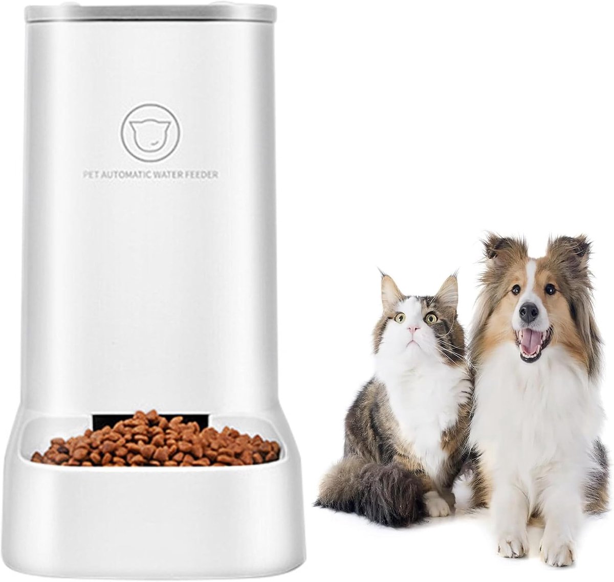 Kattenvoerbak, kattenvoer, huisdierschaalaccessoires BPA-vrij, Beslaat een oppervlakte van 0,045 vierkante meter, Afneembaar ontwerp, gemakkelijk schoon te maken (wit)