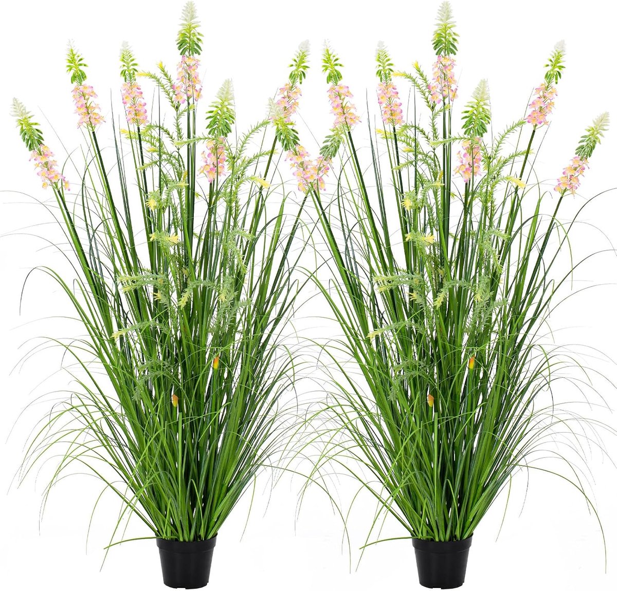Kunstplanten Voor Binnen en Buiten, Decoratieve Potplant Voor Thuis, Tuin, Kantoor en Bruiloft, Kunstgroen, Verhuiscadeau (2 Stuks)