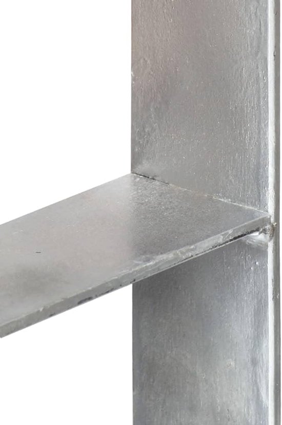 Set van 6 paaldragers, 9 x 6 x 60 cm, H-anker voor hekbouw, paalankers van thermisch verzinkt staal voor stabiliteit in de tuin — afbeelding 5