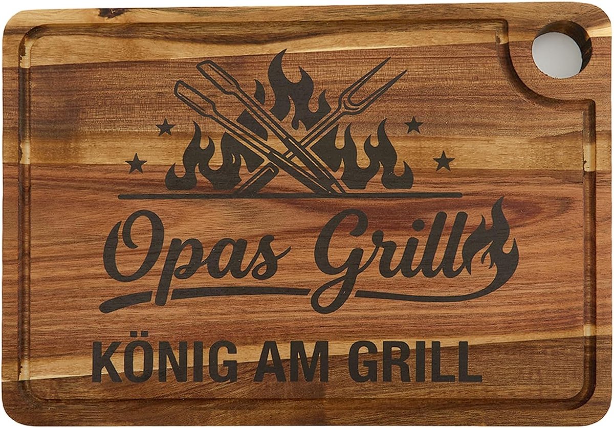 Geschenken - snijplank van acaciahout met kaasmes, opa cadeau verjaardag, Vaderdagcadeau voor opa, opa, kerstcadeau voor opa