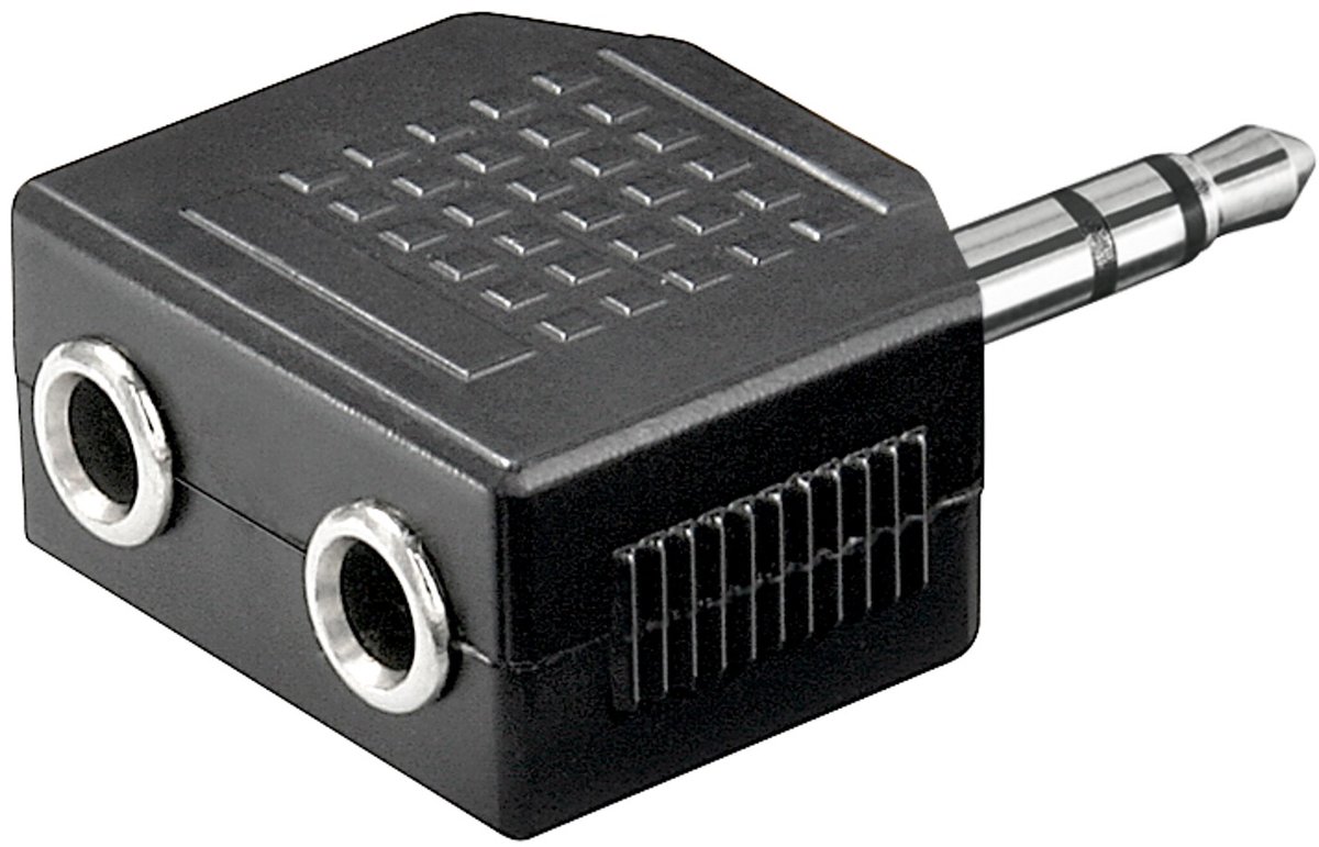 Image of Goobay Hoofdtelefoonsplitter, 3,5 mm jack-stekker naar 2x 3,5 mm bus