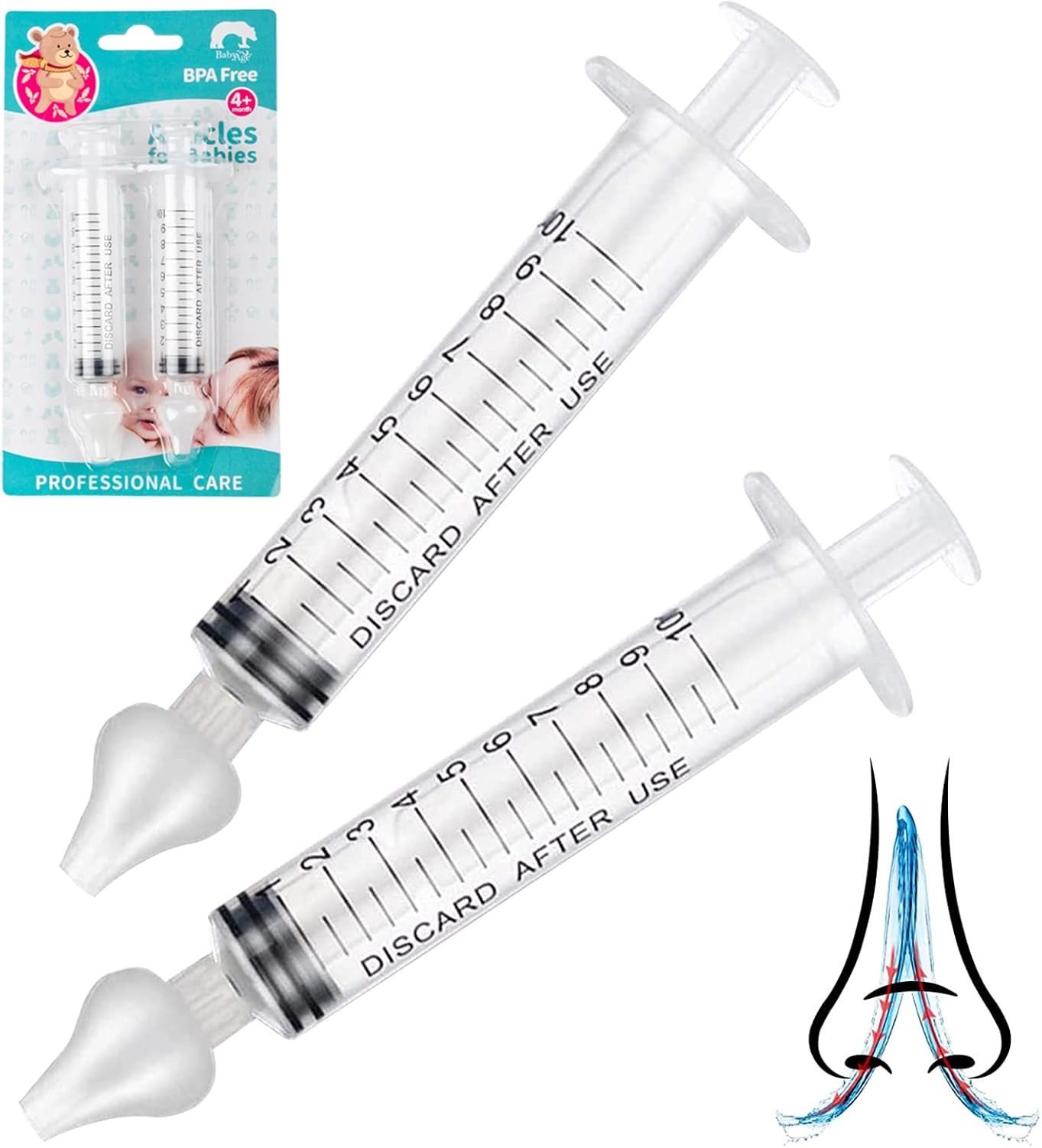 Professionele Neusspoeling voor Kinderen - Herbruikbare Neusdouche Spuit, 10 ml, Veilig en Effectief voor Peuters en Kinderen