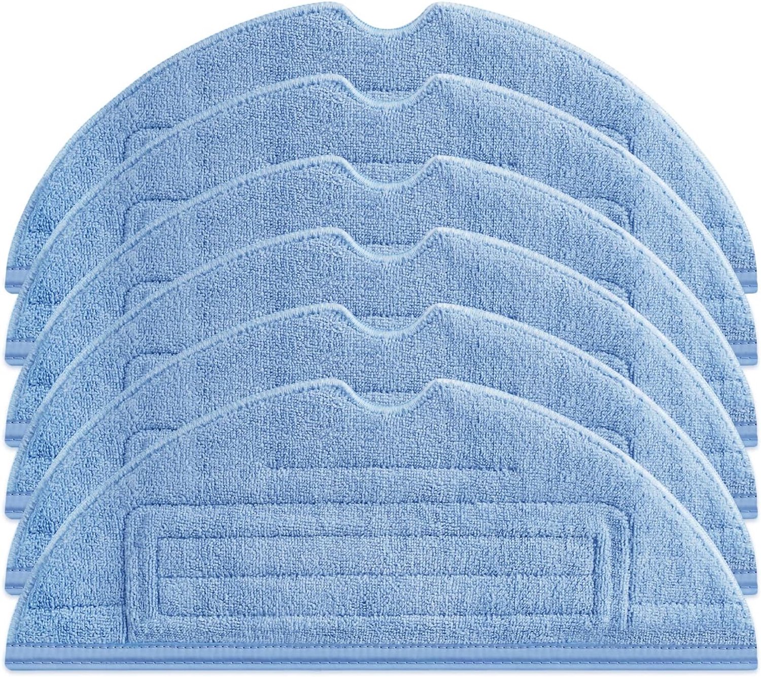 Geschikt voor Roborock S7/S7+/S7 MaxV/S7 MaxV Ultra/S8/S8+ - Microvezel Dweilpads - herbruikbaar, wasbaar (6 stuks)--blauw