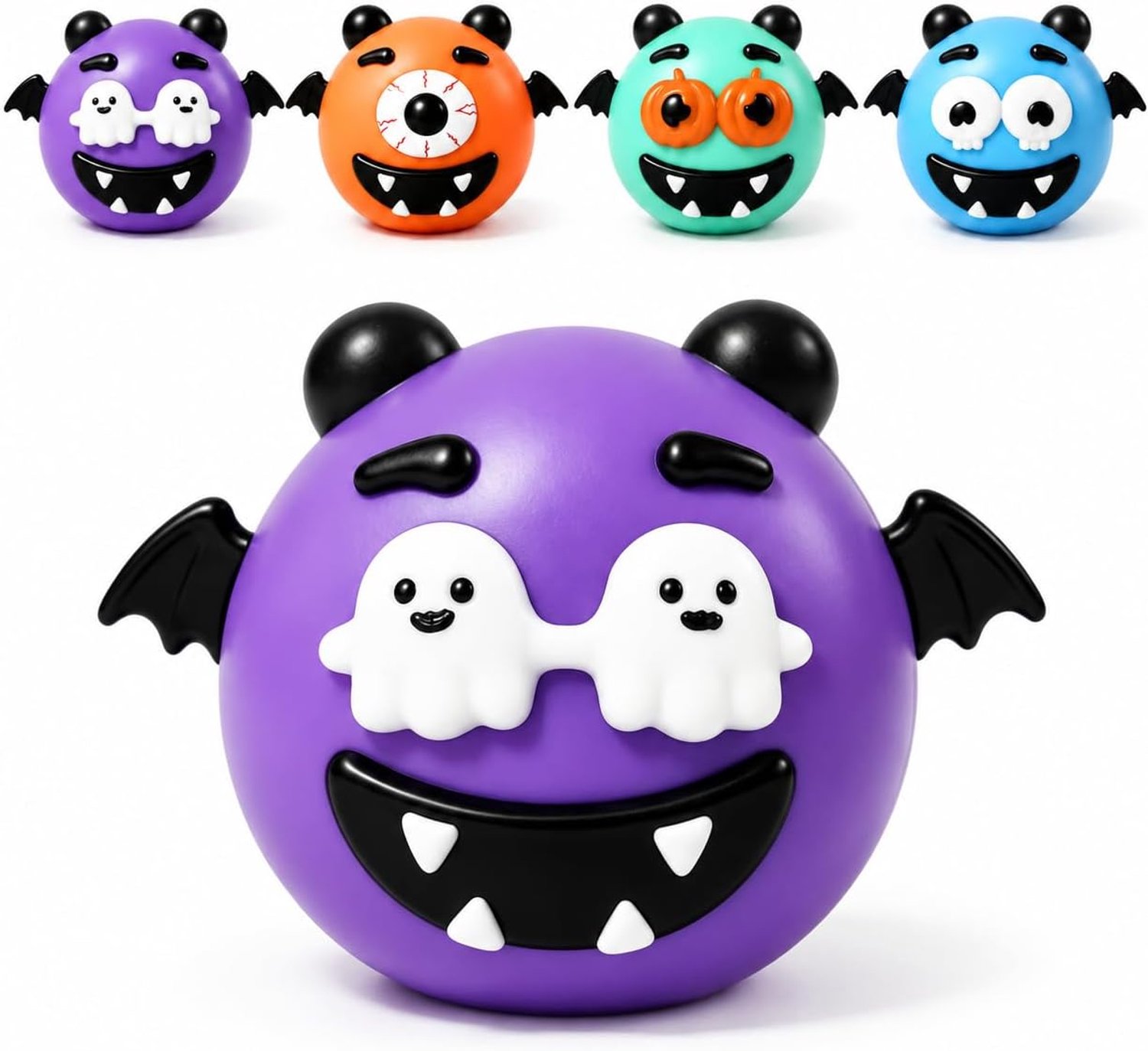 Gadget voor volwassenen, Halloween-decoratie en drukontlaster, solide, zacht, langzaam rebound, knijpartikel, ontspanningshulp voor kantoor en bureau (paars)