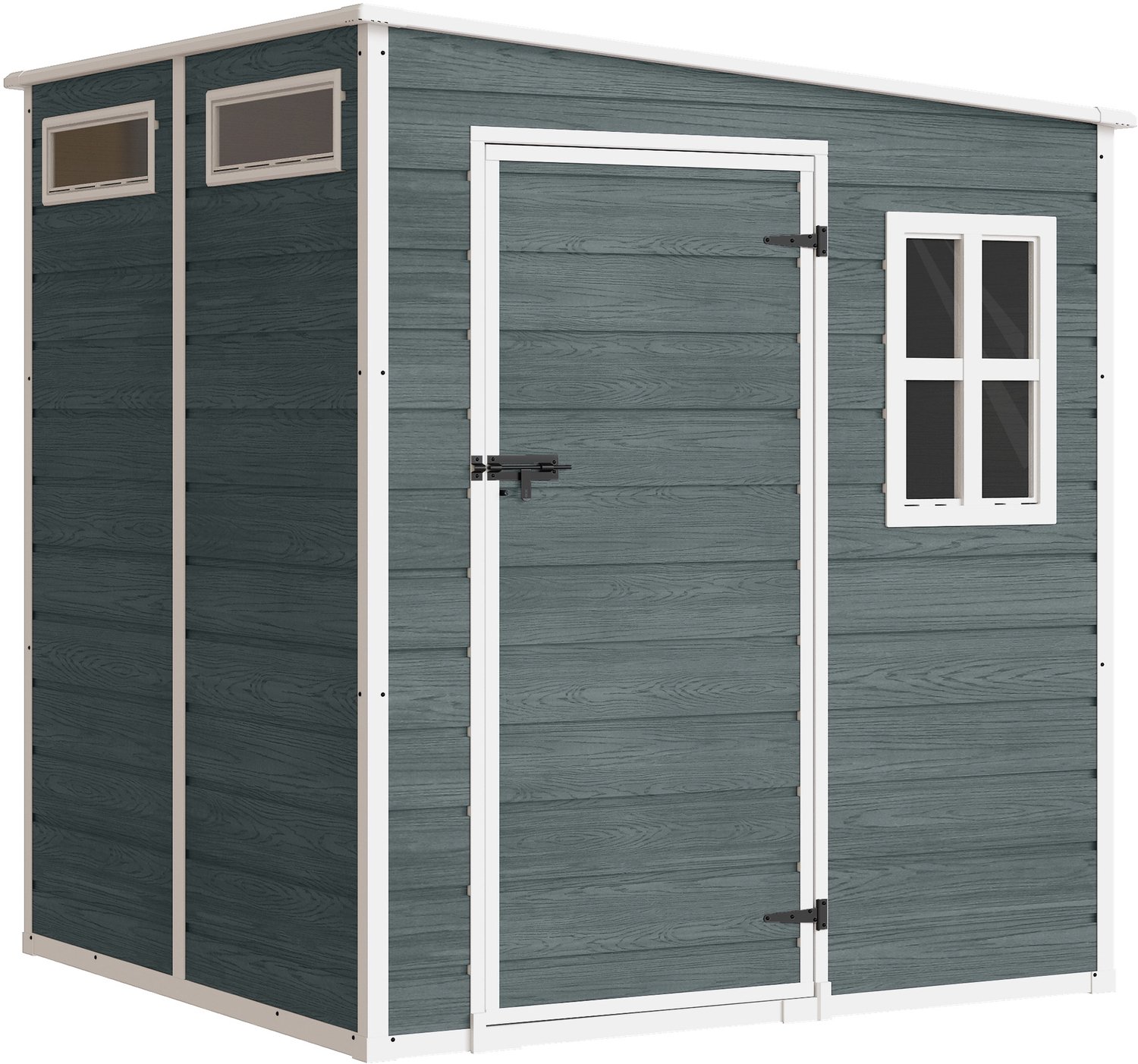 Sunona Tuinhuis - Met 3 ramen, ventilatie en slot - 182 x 182 x 196 cm - Grijs/Wit