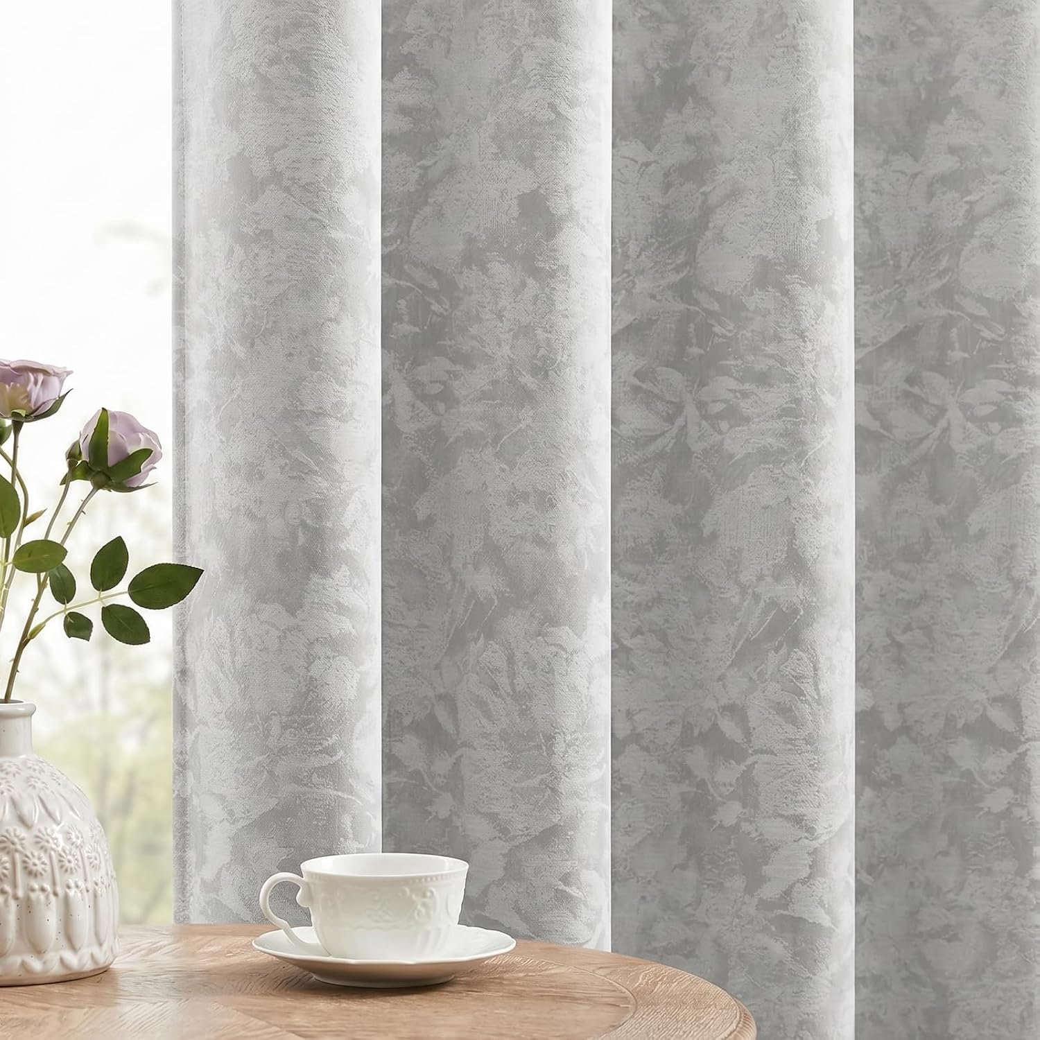 Verduisterende gordijnen 85-95%, 2 stuks, met ringen, 140 x 160 cm