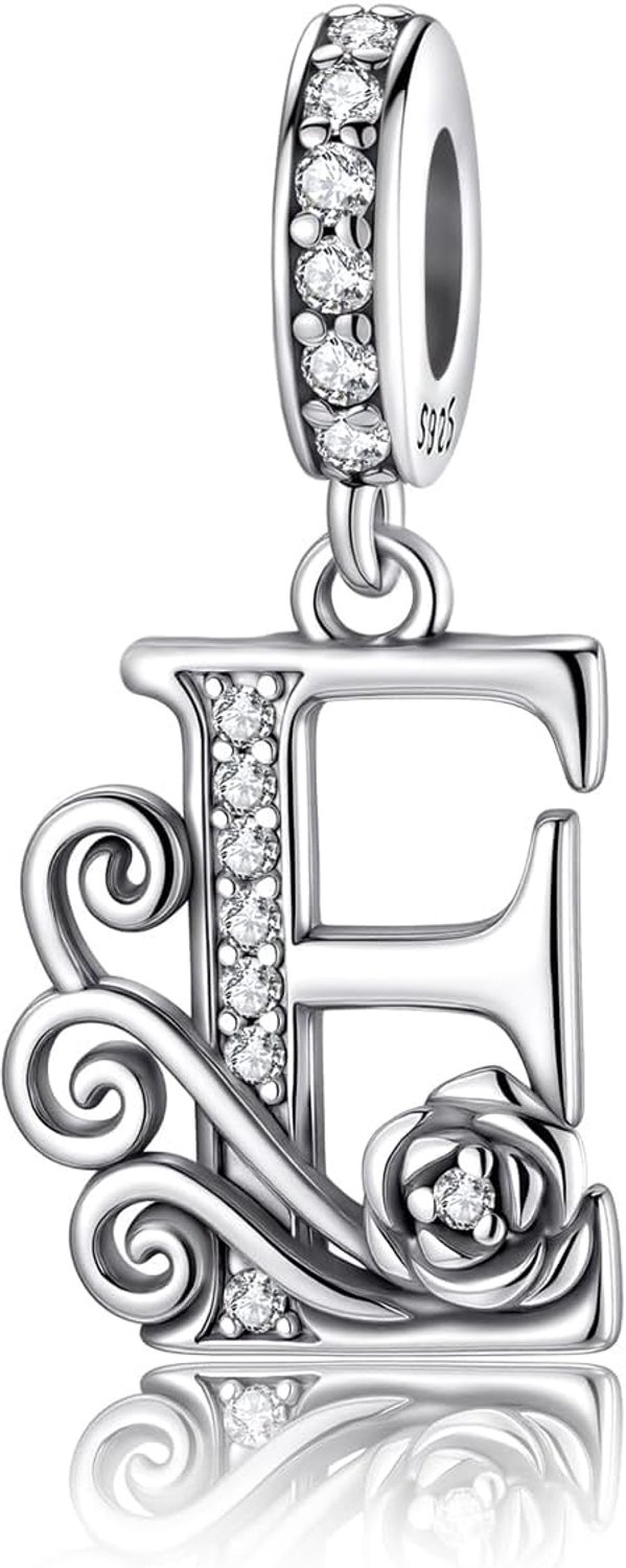 Geschikt voor Pandora armband, letterbedels, romantische roos-bedels, sieradengeschenken voor jezelf, mama, dochter, vriendinnen