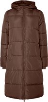 Pieces Jas Pcbee New Long Puffer Jacket Noos B 17115627 Hot Fudge Dames Maat - XXL