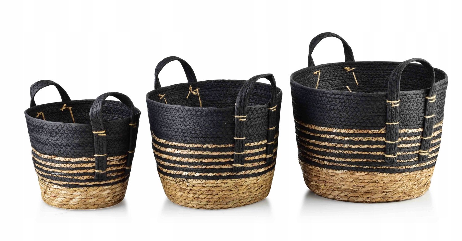 Mondex Bali Zeegras Manden Set (3 stuks) - Boho Opbergmanden