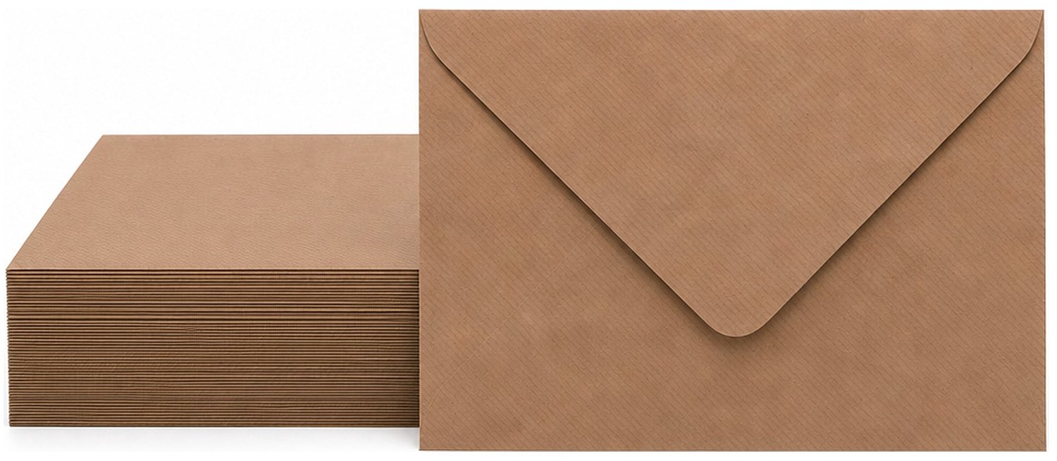 Enveloppen Kraftbruin 9x14 cm - 100 stuks - 120 gram - Kraft Enveloppen - Wenskaart Envelop