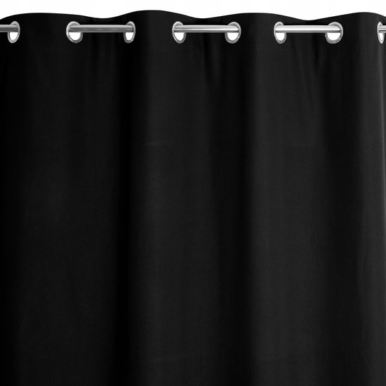 Zwarte Thermische Verduisterende Gordijnen met Ring - 138x260 cm