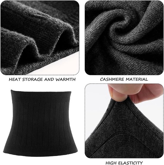 Dames Nierwarmer van Kasjmier - Gebreide Onderste Rugbeschermer met Elastische Steun en Comfortabele Warmte — afbeelding 2
