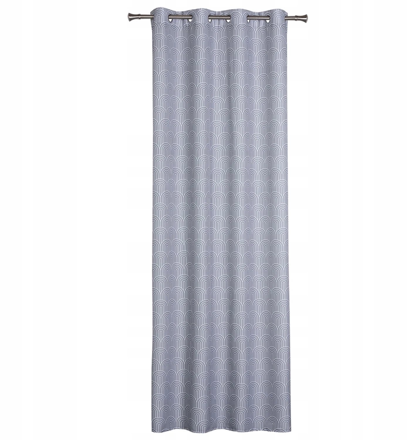 Grijze PULA gordijn met ringen 140x260 cm - Verduisterend
