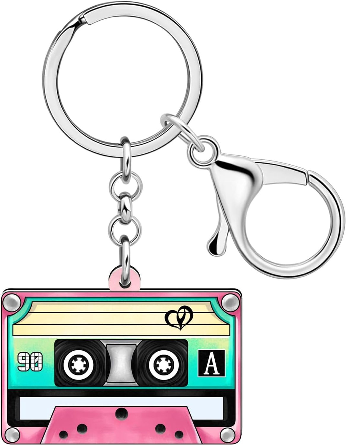 Retro Cassette Tape Sleutelhanger Vintage Sieraden Voor Vrouwen Meisjes 90s 80 Accessoires Rugzak Purse Charms