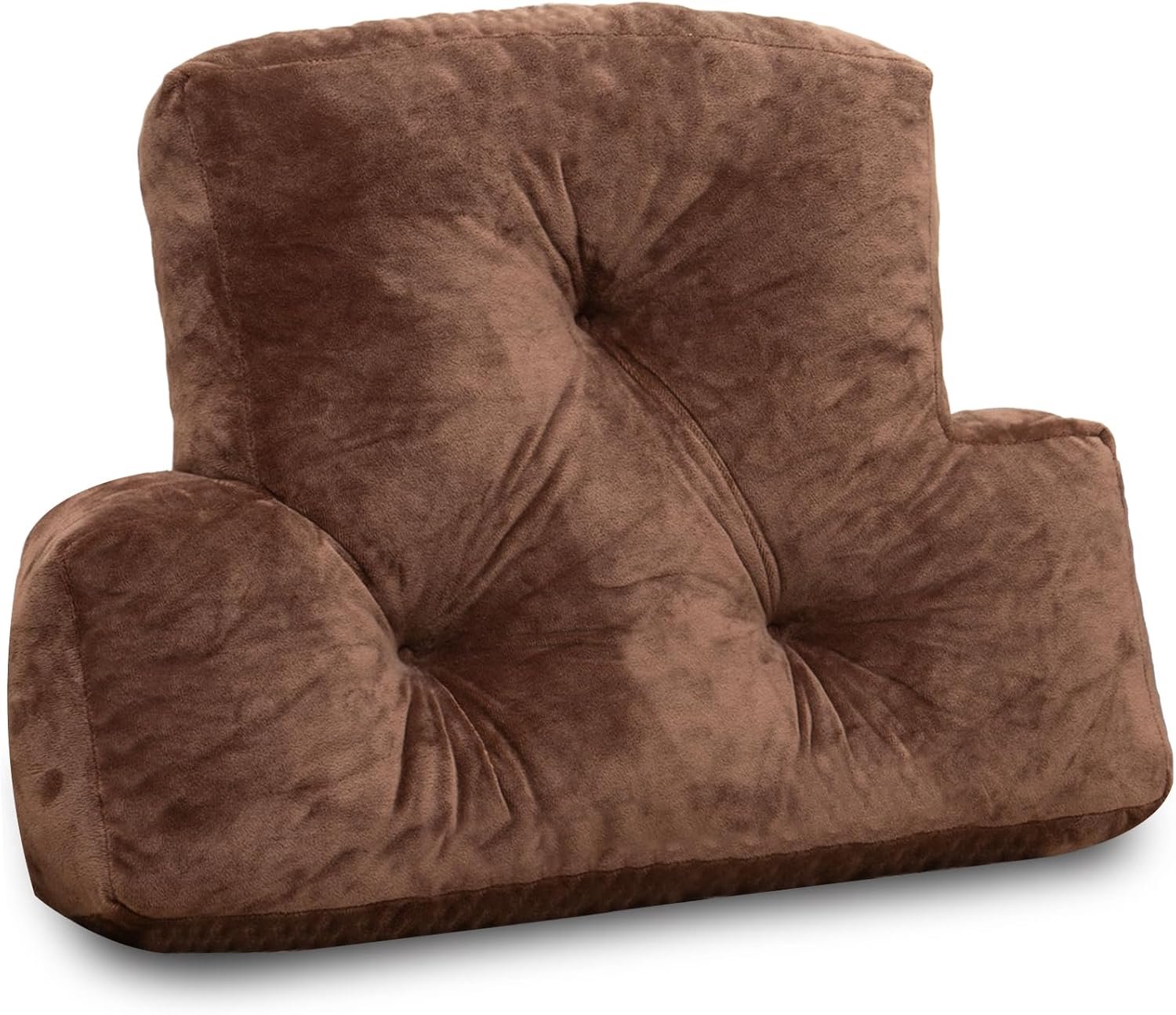 1 MIDDLE ONE Rugkussen voor stoel, traagschuimkussen voor rugsteun, rugsteunkussen voor kantoor, bank, bank, ligstoel, bed en onderrugpijn (koffiebruin)