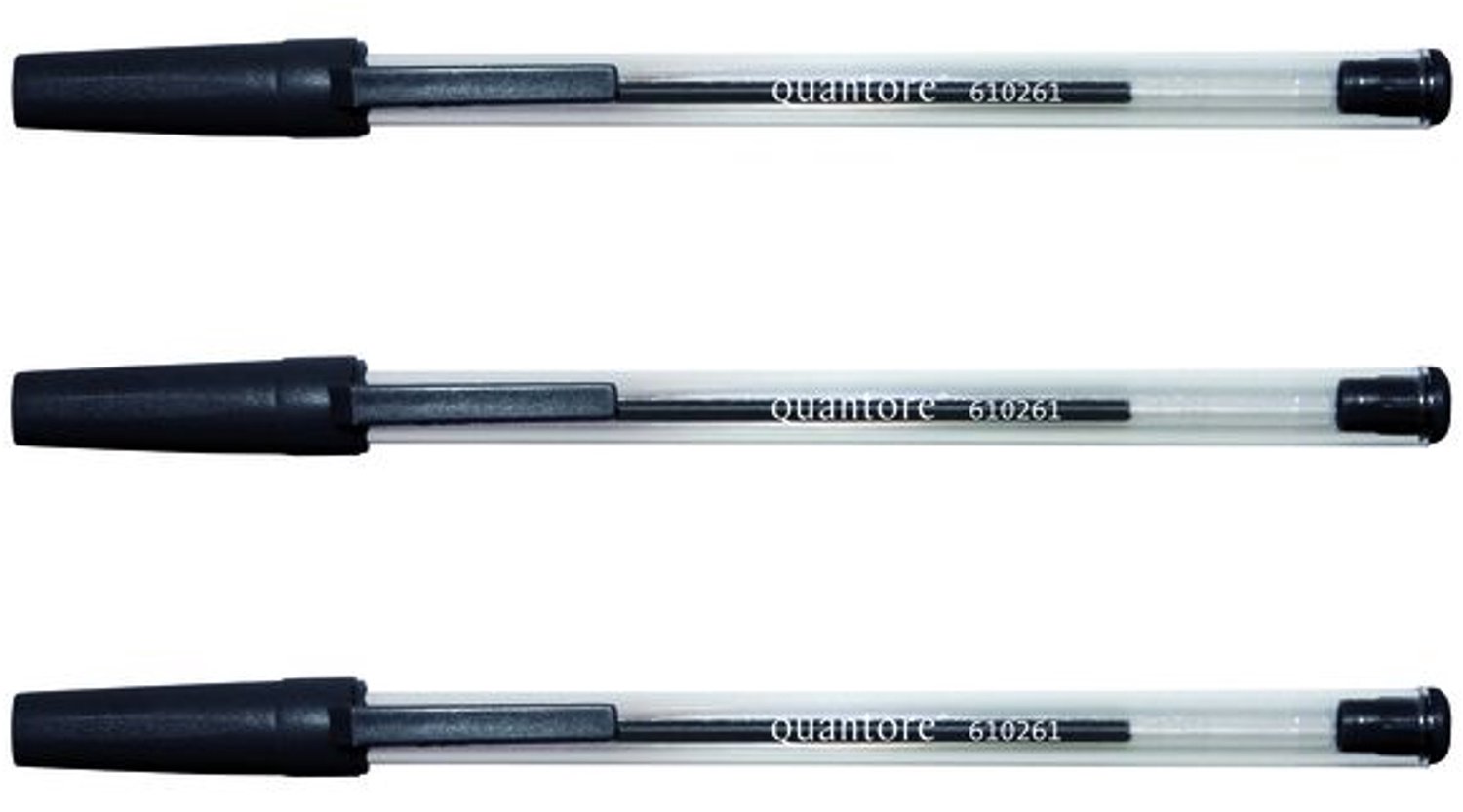 Balpen Quantore Stick zwart medium (alternatief) - 500 stuks