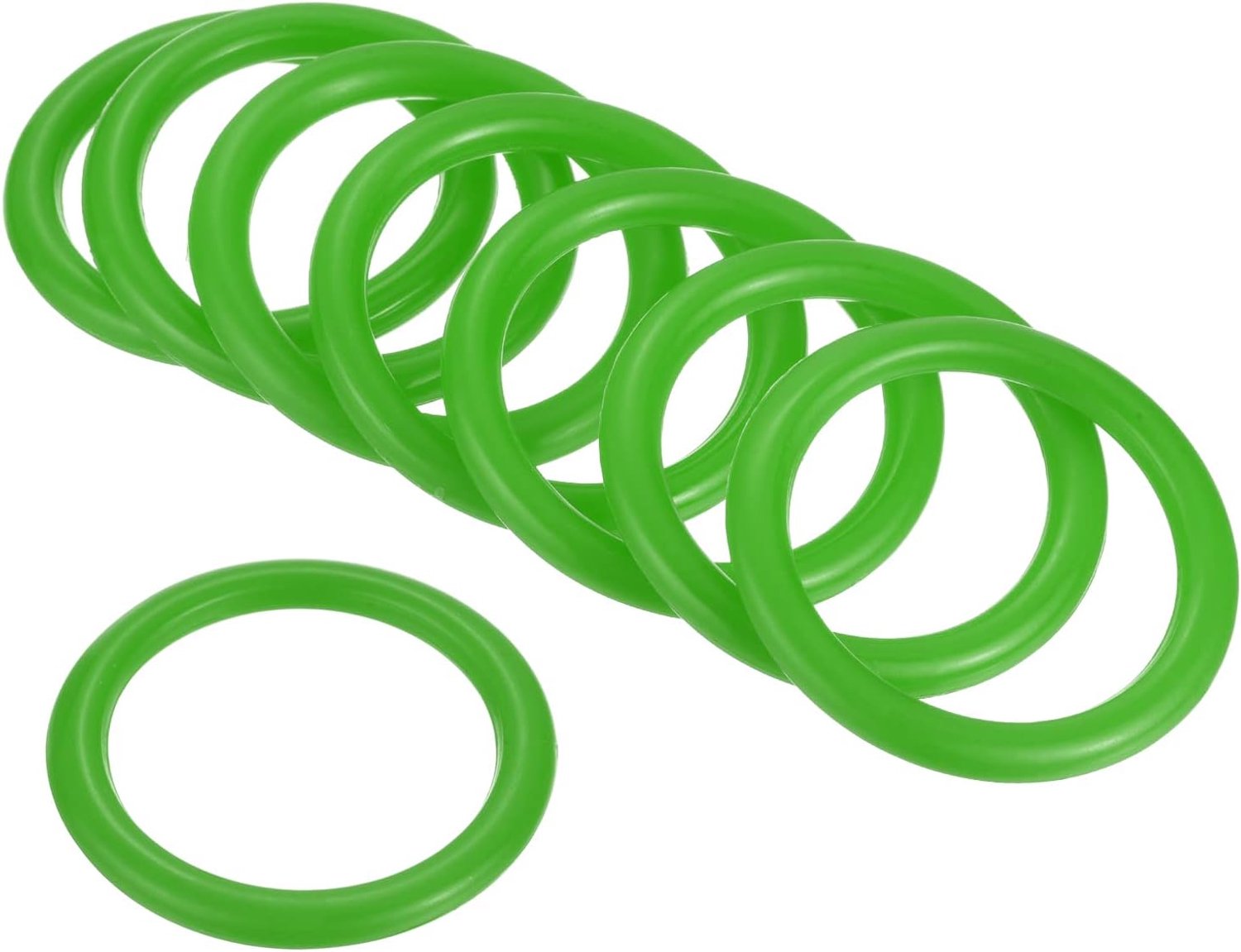 Ringwerpen 4 cm ID 12 stuks kunststof toss ringen set plastic werpringen voor buiten feest gunst groen
