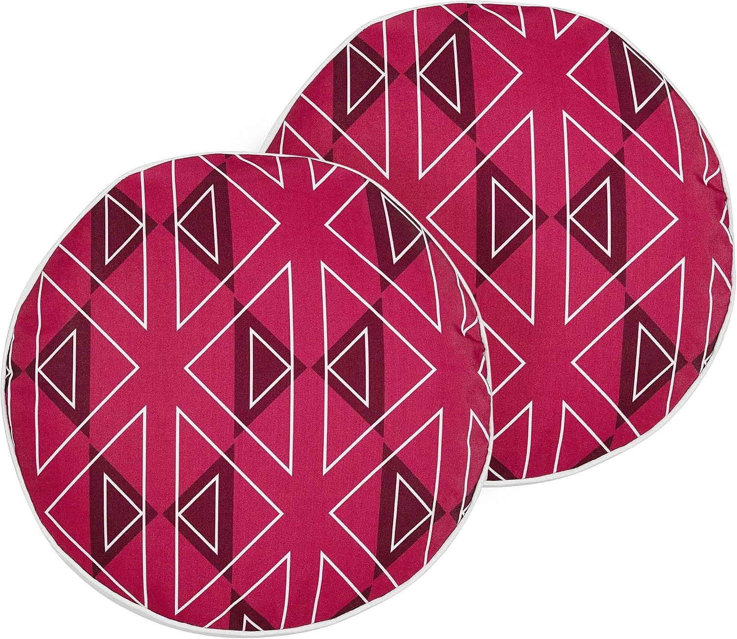 Set van 2 tuinkussens sierkussens ⌀ 40 cm polyester geometrisch roze Mezzano