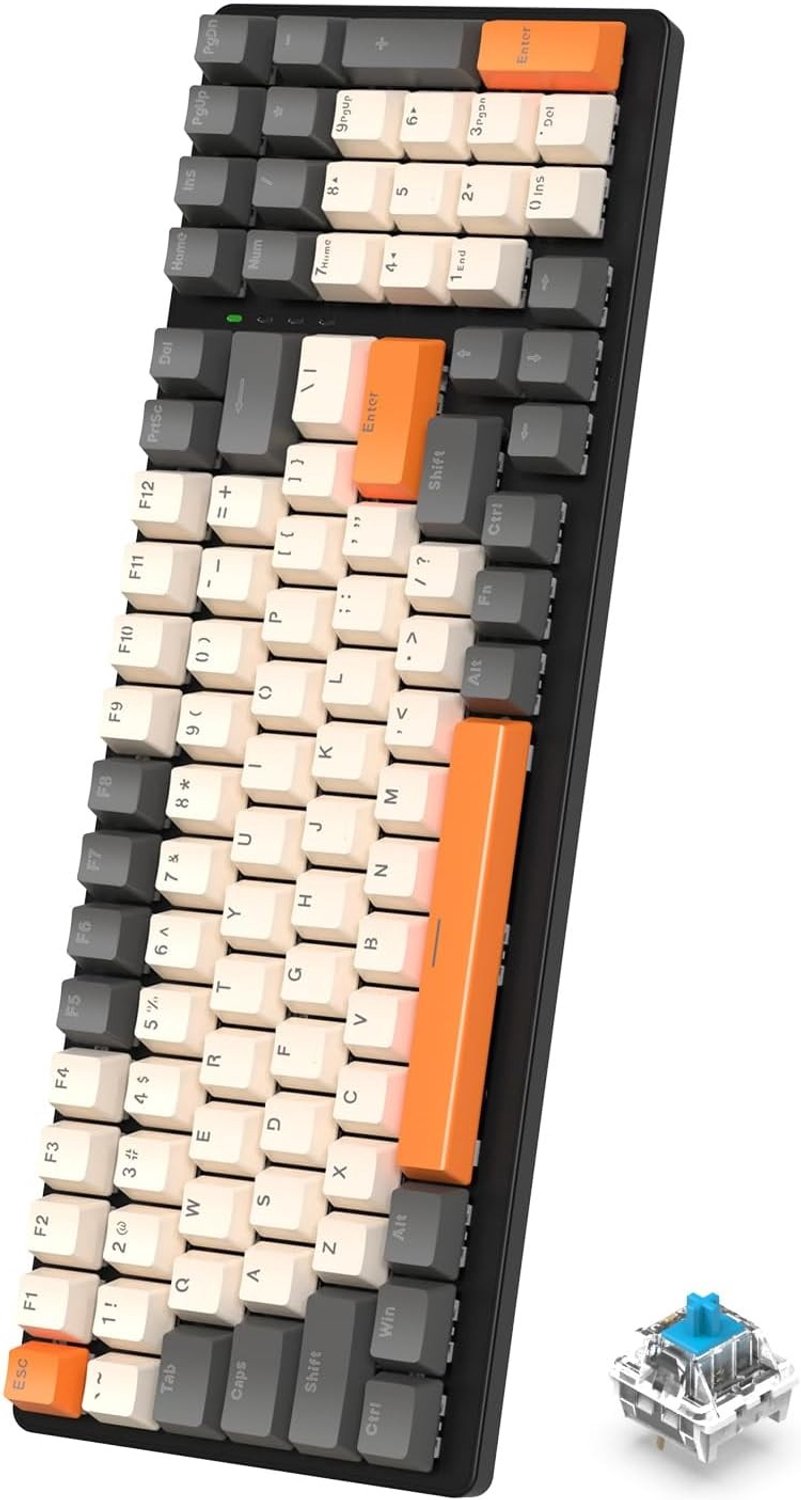 Gaming Toetsenbord - Donkergrijs - Mechanisch - Met LED-Regenboogverlichting - Voor PC/Mac