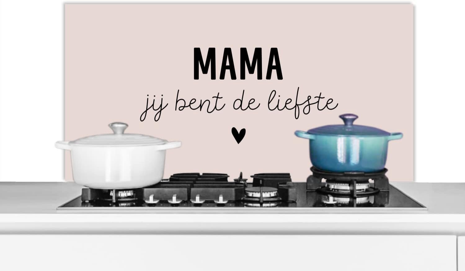 Spatscherm Keuken - 100x50 cm - Spreuken - Quotes - Mama jij bent de liefste - Moeder