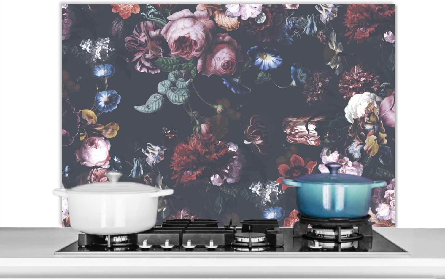 Spatscherm Keuken - 100x65 cm - Bloemen - Tuin - Lente