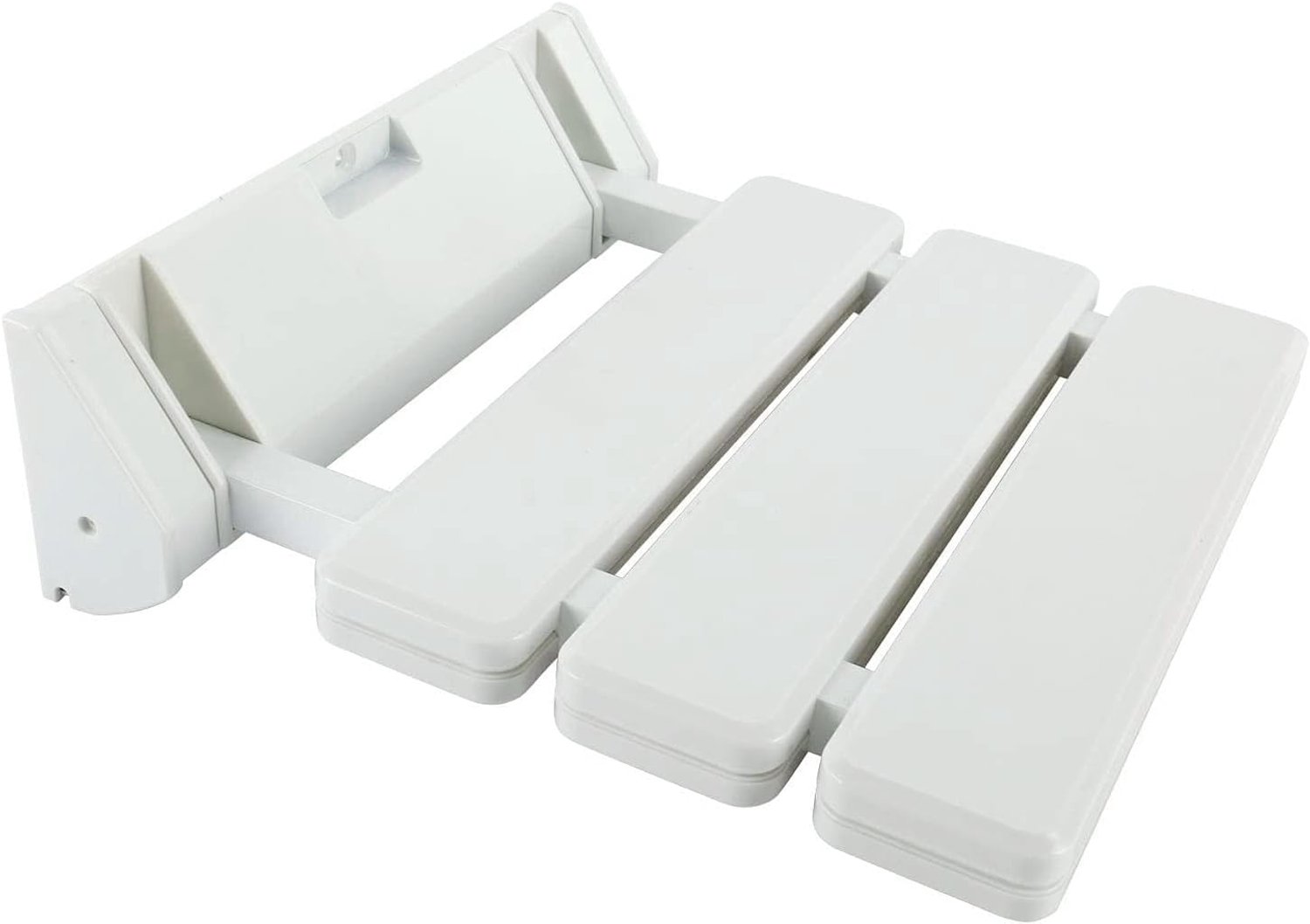 Douchestoel voor wandmontage, douchestoel, inklapbaar, badkamerkruk, wandkruk, aluminiumlegering, voor doucheruimtes, ingangsdeuren, gangen, gangen, 130 kg, wit, voor senioren, zwangere