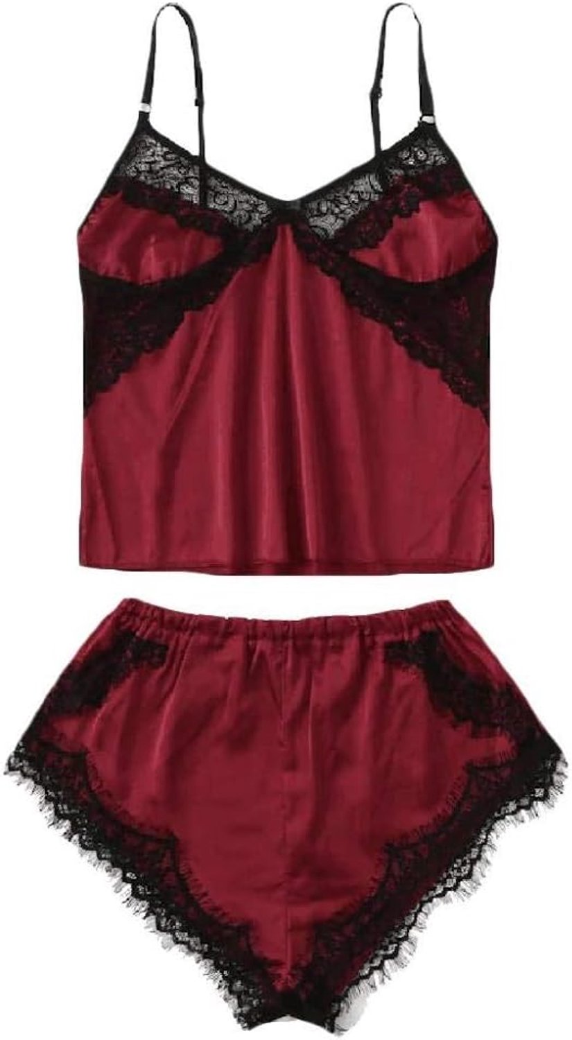 & jarretels Vrouwen Sexy Lingerie Kant Satijn Erotische Ondergoed Bh Slips Nachtkleding Porno Perspectief S-2XL