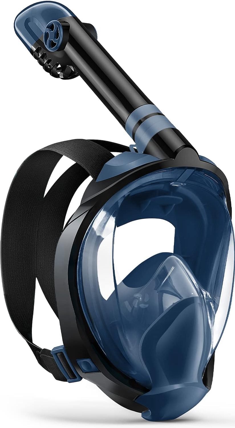 Snorkeluitrusting voor volwassenen, duikmasker, anti-condens, premium innovatief veiligheidsademhalingssysteem, 180 panoramisch opvouwbaar anti-lek zwemmasker met afneembare