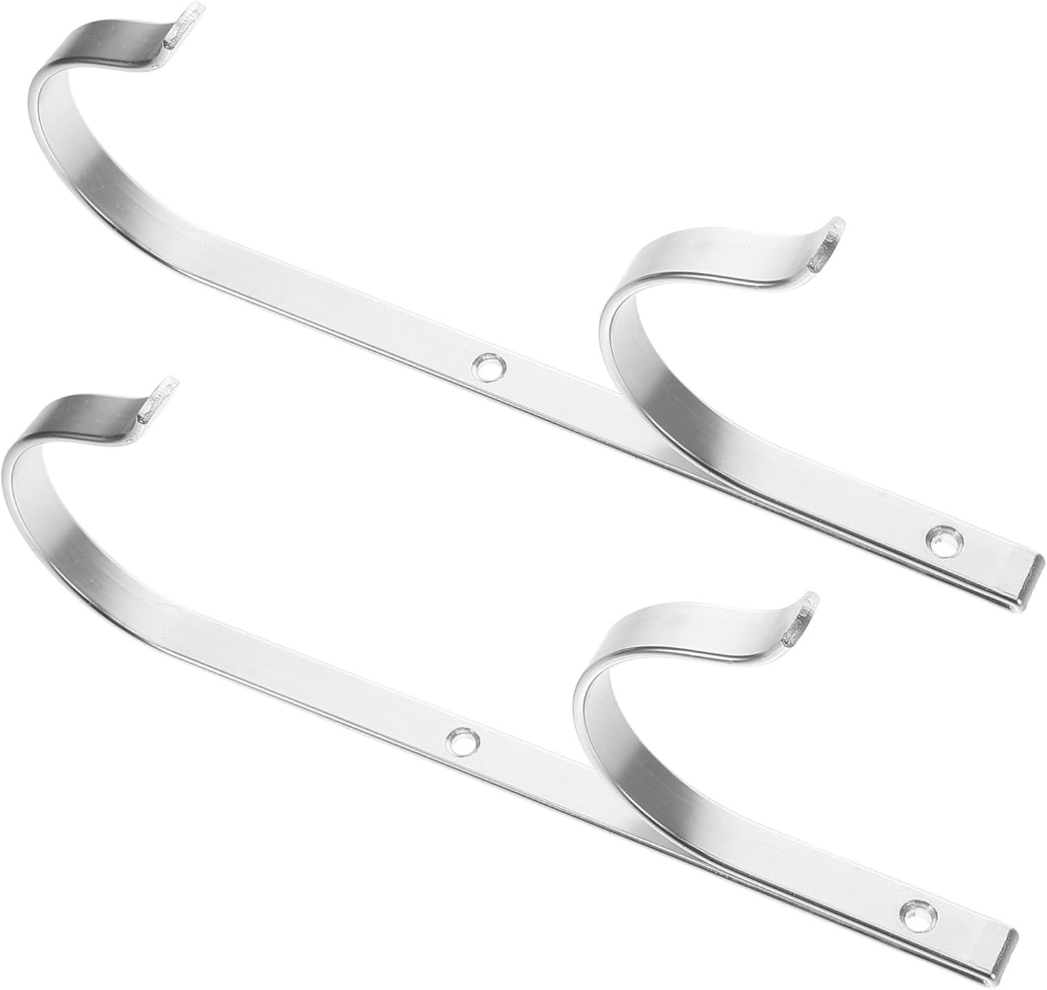 1 Paar Hangrek Met Poolpaal Metaalhaakapparatuur Zwembad Gereedschap Zwembad Paal Haken Zwembadhaken Voor Palen Reinigingsapparatuur Voor Zwembaden Zilver Aluminium Profiel