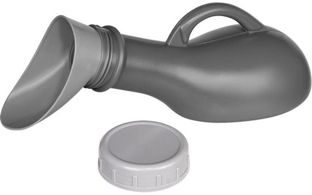 Draagbare Urinefles voor Mannen en Vrouwen met Vrouwelijke Trechter - Lekvrije Plastic Container van 1L voor Kamperen, Reizen en Noodgevallen