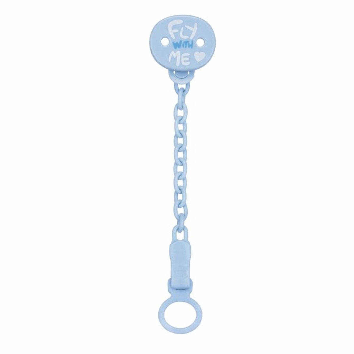 Chicco fopspeenkoord met clip blauw - Speenketting