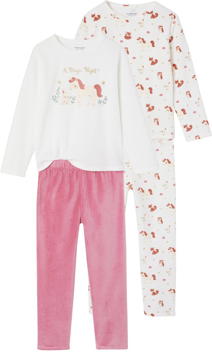 Vertbaudet Lot de 2 pyjamas fille