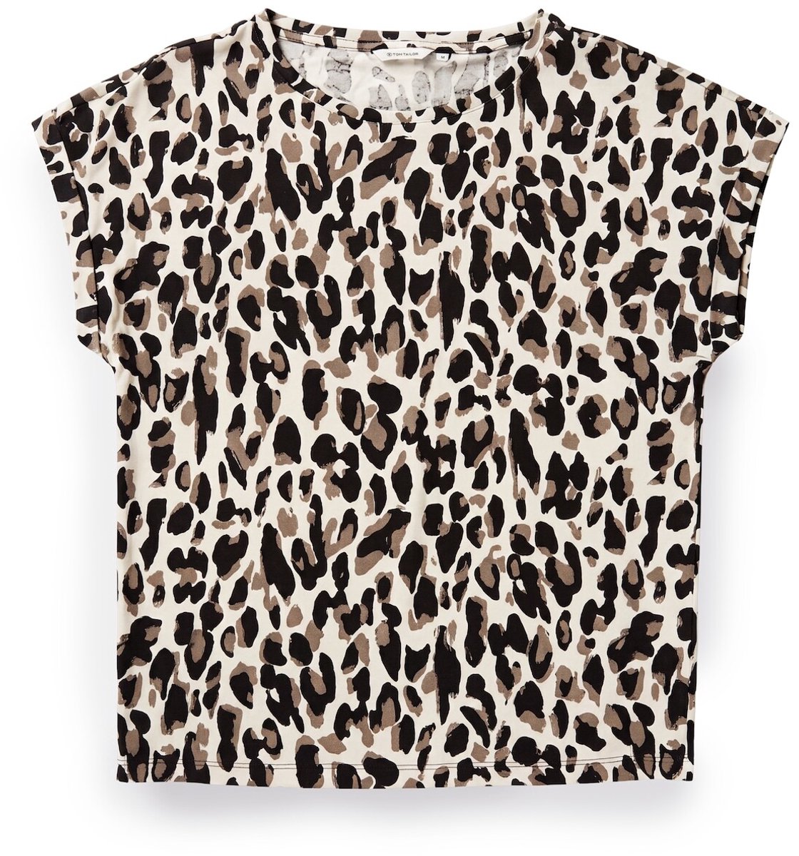 Tom Tailor - T-Shirt mit Allover-Print - Maat XXL - brown beige leo print
