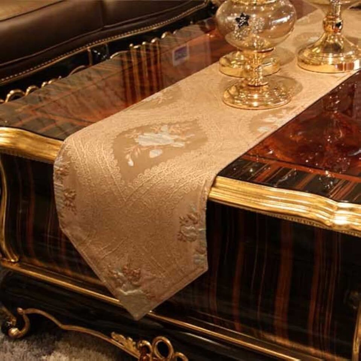 Tafelloper eettafel decoratie, donkere koffie, 30 * 183cm
