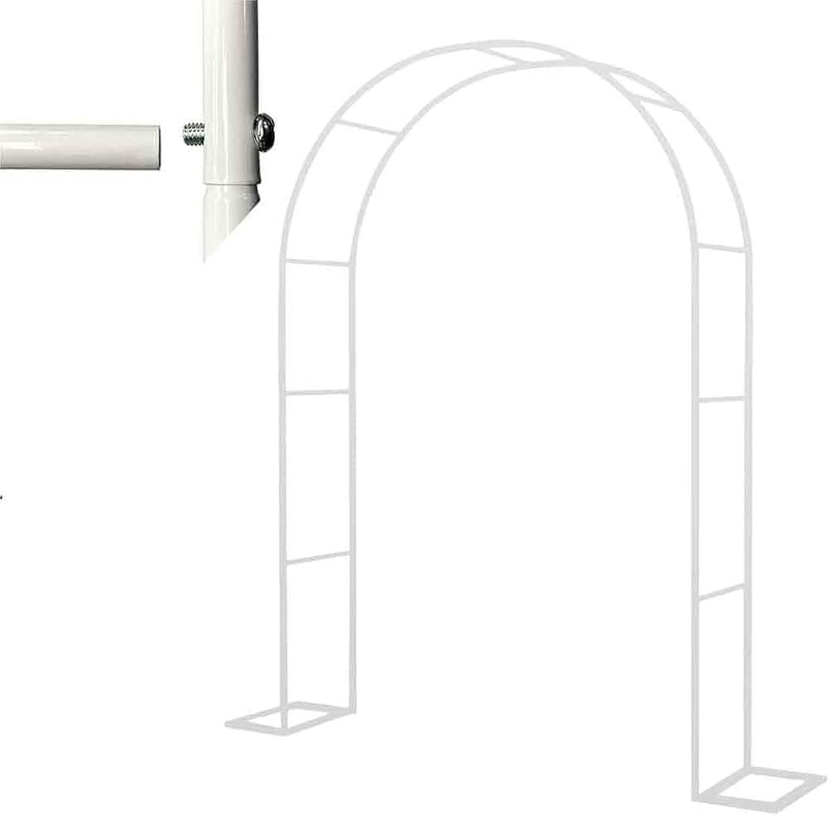 Rozenboog tuinboog, rozenboog metaal, bruiloftsboog, rozenboog verzinkt, 140 cm, 240 cm, 300 cm, 350 cm, stabiele metalen boog voor verschillende klimplanten, zwart, B 3 m x H 2,2 m