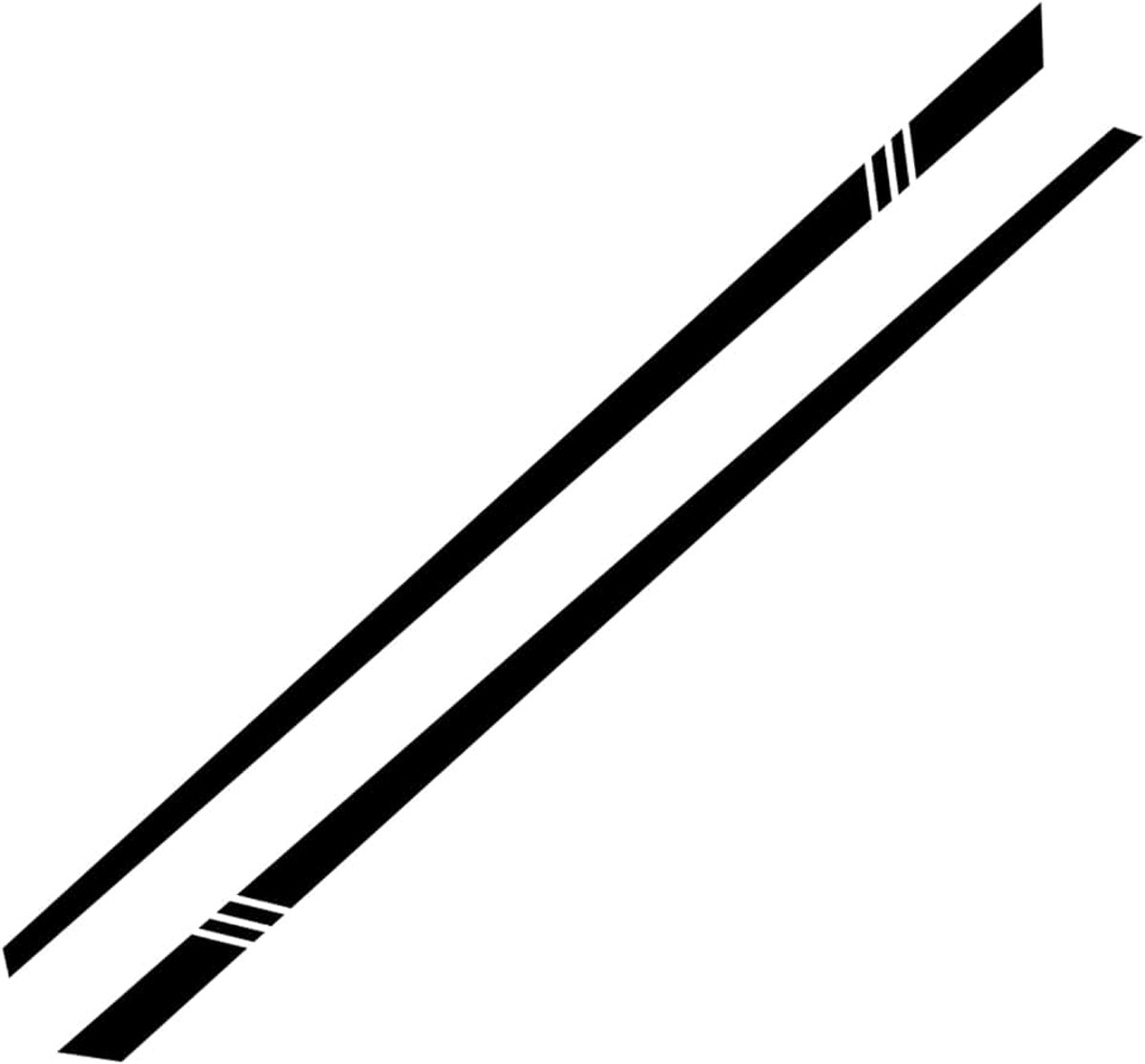 2pcs/lot 220x8cm Stripe Style Side Stripes Car Both Body Stickers Decal Car Wrap Vinyl Film Automobiles Products Car Accessories Geschikt voor de meeste automodellen