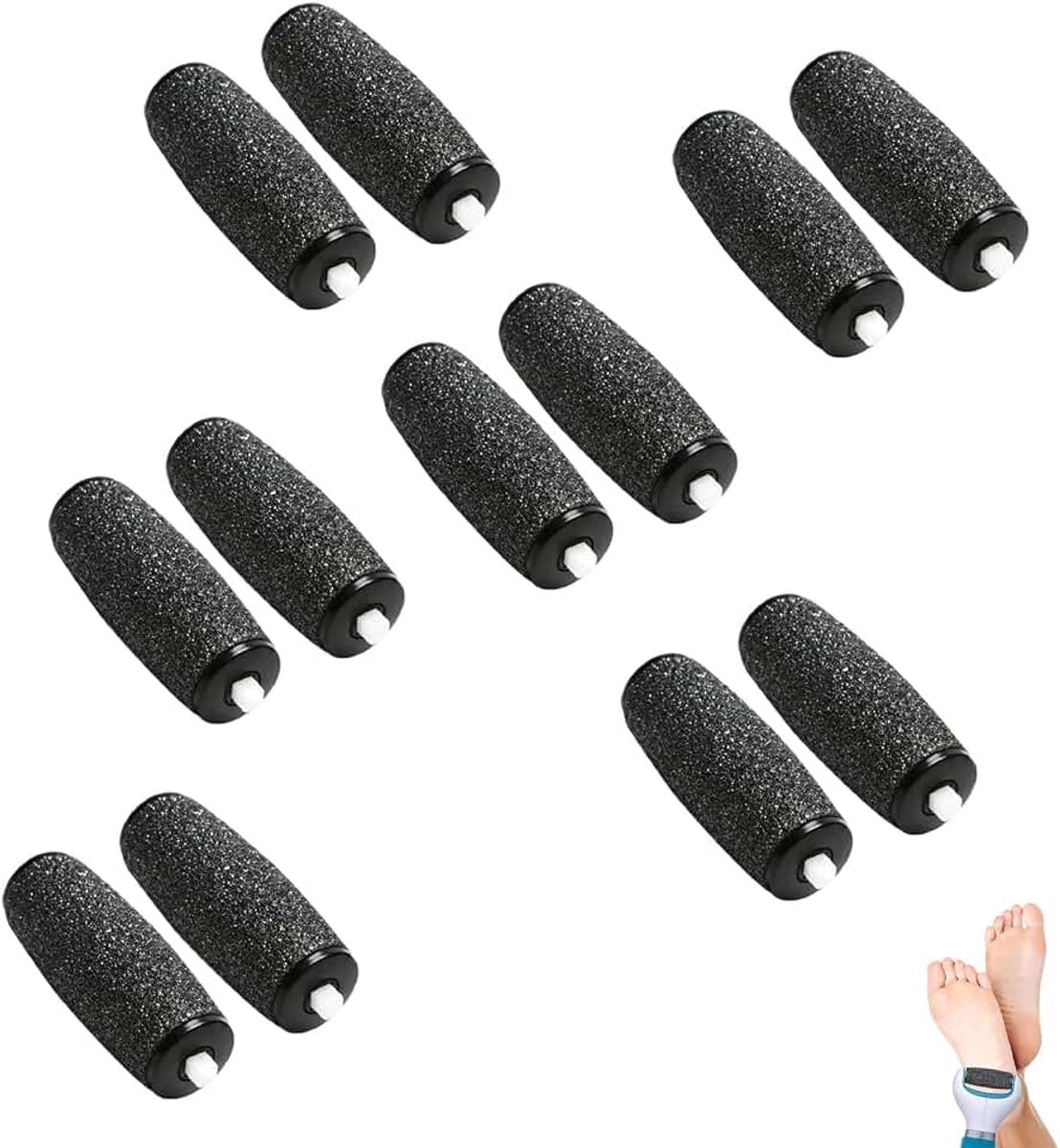 12 stuks eeltverwijderaar, extra grove navullingen voor elektrische voetvijl, rollen voor pedicure compatibel met Scholl Velvet Smooth voor voetverzorging